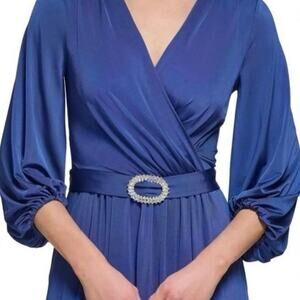 New Eliza J Cobalt Blue Elegant Long Sleeve Dress 16W